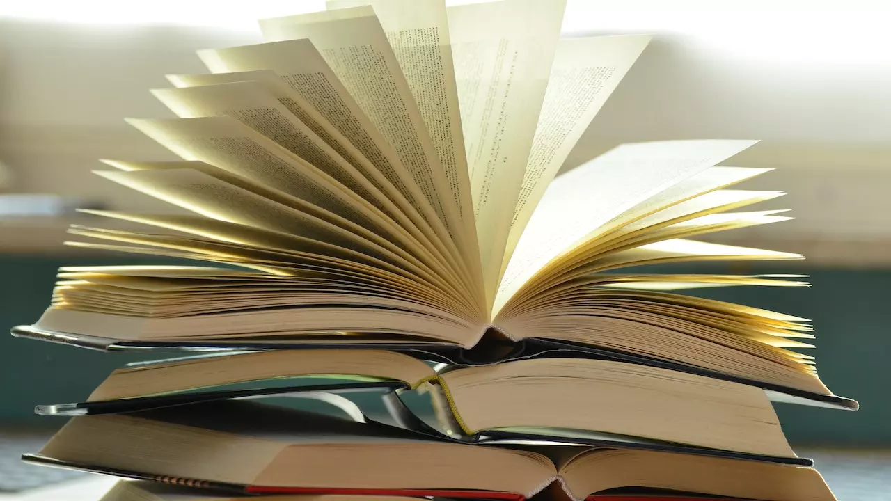 Stack of books with a glowing light bulb above, indicating the illumination of knowledge.